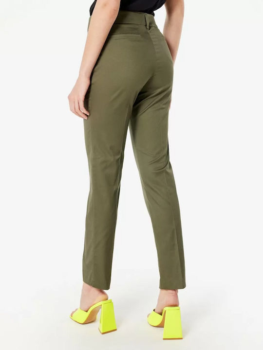 Forel Damen Stoff Hose Khaki