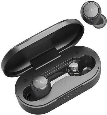 Earfun Free 1S In-Ear Bluetooth-Freisprecheinrichtung Kopfhörer mit Schweißresistenz und Ladeetui Schwara