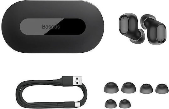 Baseus Bowie EZ10 In-ear Bluetooth Handsfree Earphones with Charging Case Black