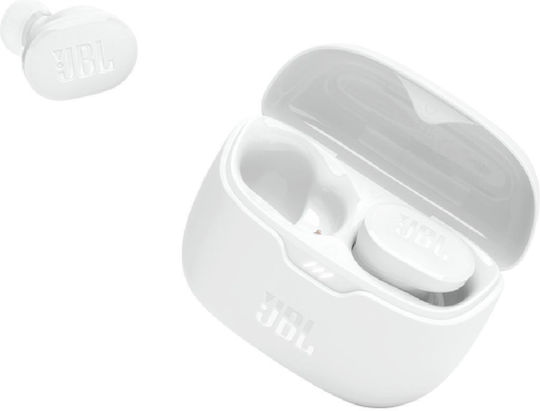 JBL Tune In-ear Bluetooth Handsfree Earphones with Sweat Resistance and Charging Case White