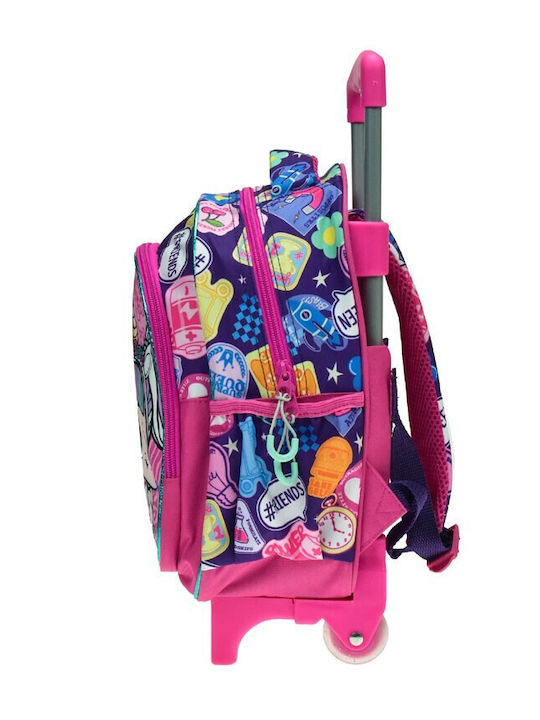 Gim Lol Surprise School Bag Trolley Kindergarten Pink with Water Bottle Holder 12Liters