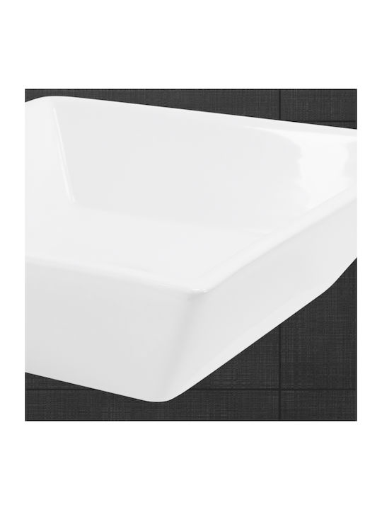 ML-Design Deasupra Blatului Chiuvetă Ceramică 41x41x12cm Alb