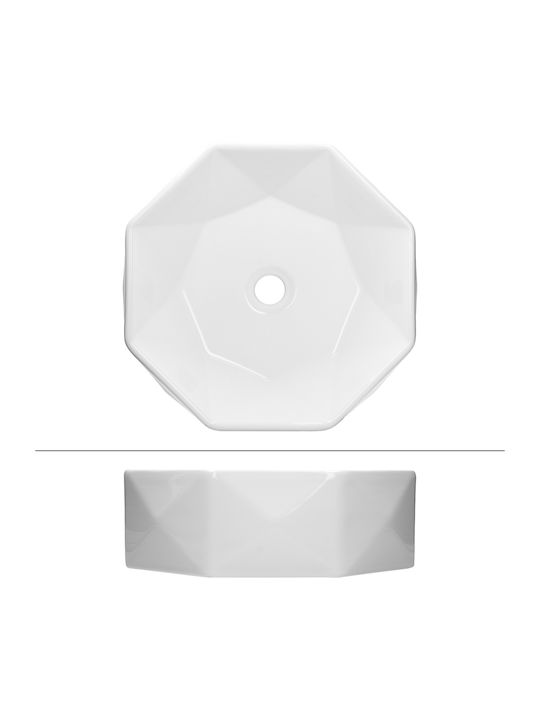 ML-Design Countertop Sink Ceramic 42x42x13.5cm White