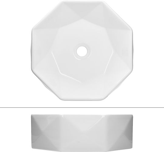 ML-Design Deasupra Blatului Chiuvetă Ceramică 42x42x13.5cm Alb