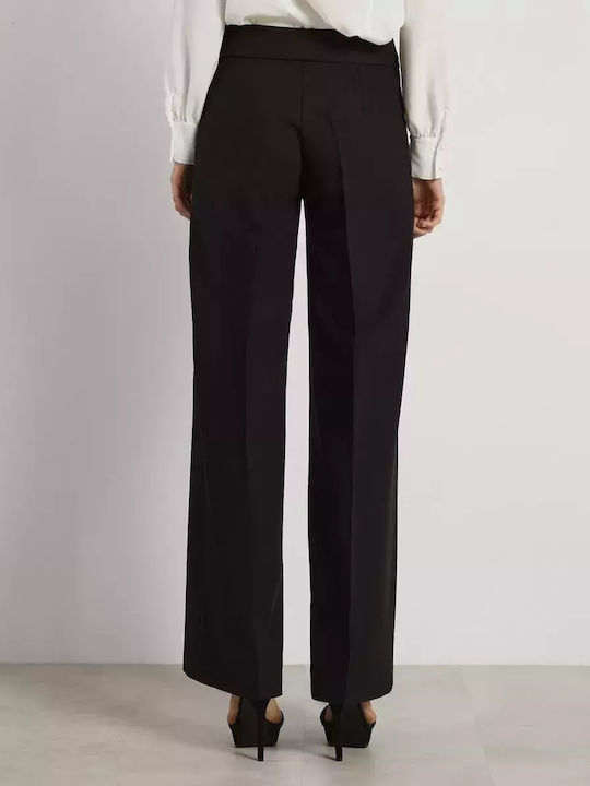 Forel Damen Krepp Palazzo-Hose Schwarz