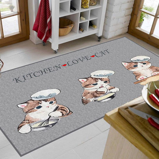 Dimcol Kitten 264 Küchenmatte für den Flur mit rutschfestem Unterlage Multi 80x200εκ.