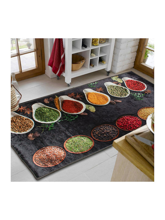 Dimcol Spices 249 Kitchen Mat Runner with Anti-slip Underlay Multi 80x200εκ.