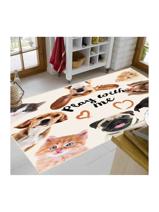 Dimcol Pets 265 Kitchen Mat Runner with Anti-slip Underlay Multi 80x200εκ.