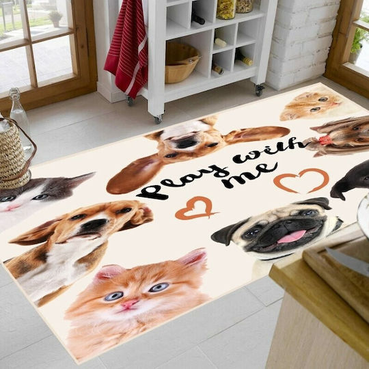 Dimcol Pets 265 Χαλάκι Κουζίνας Διάδρομος με Αντιολισθητικό Υπόστρωμα Multi 80x200εκ.