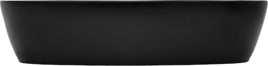ML-Design Deasupra Blatului Chiuvetă Ceramică 60.5x38.5x14cm Negru