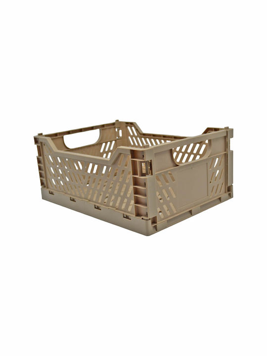 Ankor Plastic Storage Basket Beige 12lt