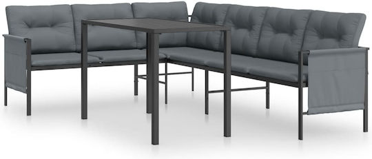 Dining Room Set 2 Pieces Anthracite with Pillows Dining Room Set 2 Pieces Anthracite with Pillows