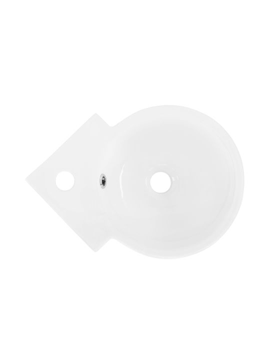 ML-Design Deasupra Blatului Chiuvetă Ceramică 45x36x13cm Alb