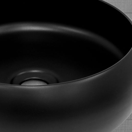 ML-Design Επικαθήμενος Νιπτήρας Κεραμικός 35x35x30cm Μαύρος
