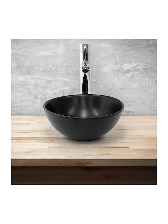ML-Design Deasupra Blatului Chiuvetă Ceramică 28x28x15cm Negru