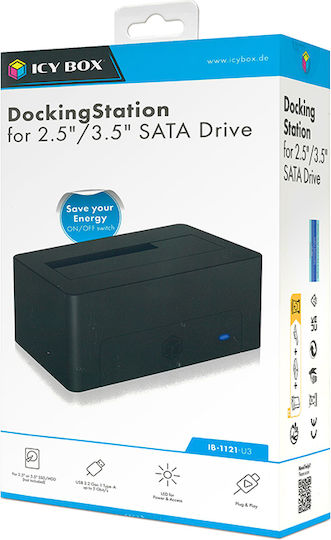 Icy Box Hard Drive Docking Station SATA 2.5" / 3.5" with Connection USB 3.2 (IB-1121-U3)