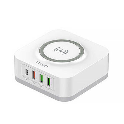 Ldnio Charger Without Cable with 3 USB-A Ports and USB-C Port 32W Whites (AW004)