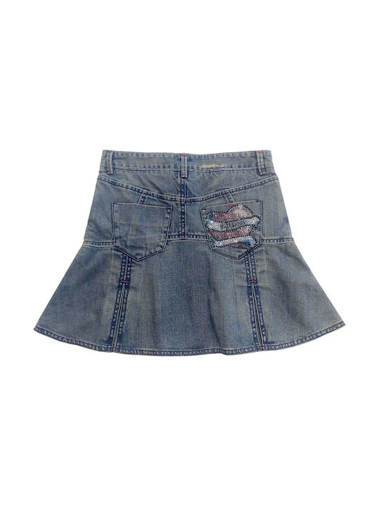 Guess Kids Denim Skirt Solid Blue