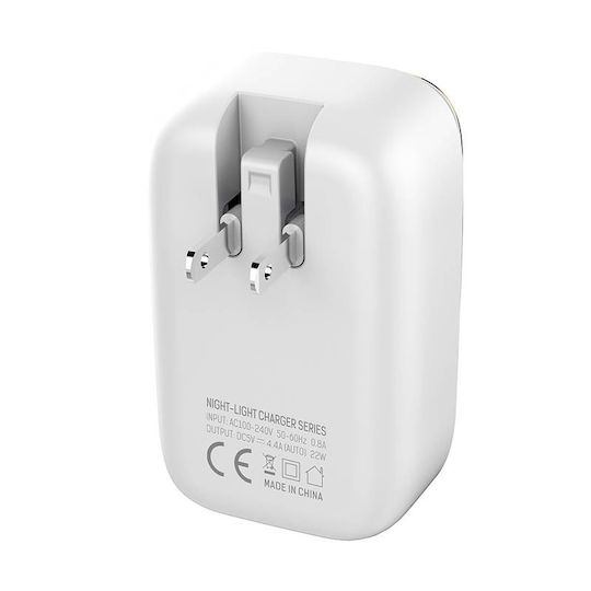 Ldnio Φορτιστής με 4 Θύρες USB-A και Καλώδιο USB-C Λευκός (A4405)