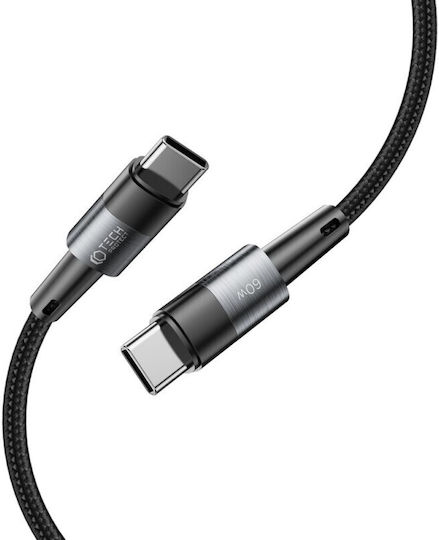 Tech-Protect Ultraboost Braided USB 2.0 Cable USB-C male - USB-C 60W PD Γκρι 1m