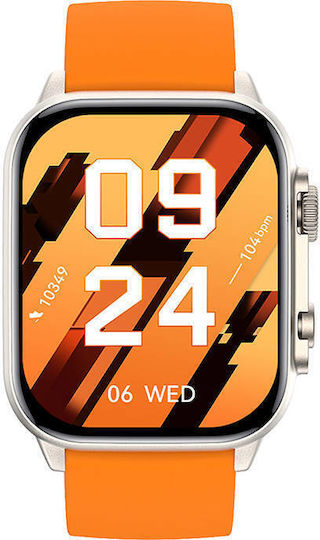 Colmi C81 Aluminium Smartwatch με Παλμογράφο (Πορτοκαλί)