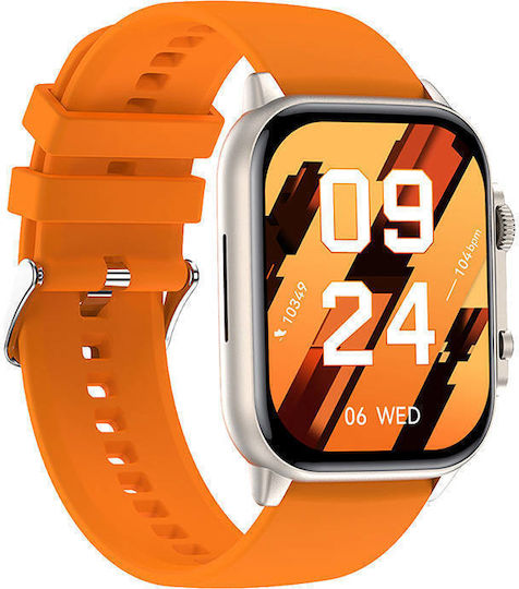 Colmi C81 Aluminium Smartwatch με Παλμογράφο (Πορτοκαλί)