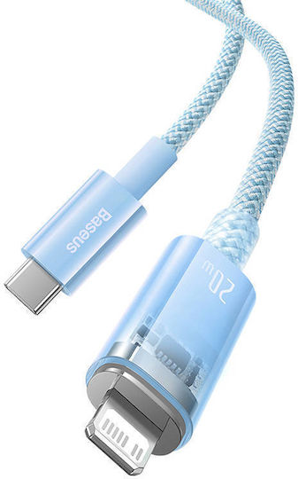 Baseus Explorer Плетена USB-C към Lightning кабел 20W Син 1м (CATS010203)