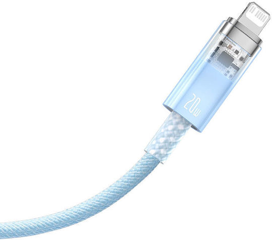 Baseus Explorer Плетена USB-C към Lightning кабел 20W Син 1м (CATS010203)