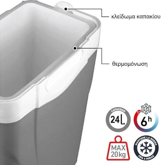 Miltoplast Antarctica Rattan Φορητό Ψυγείο 24lt Καφέ