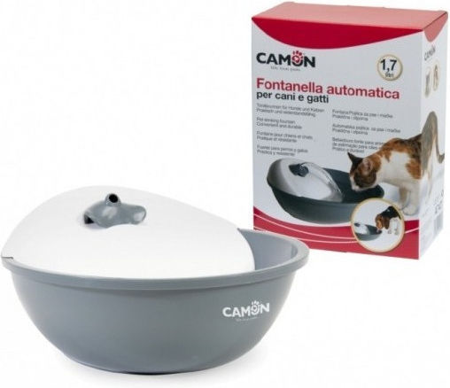 Camon Αυτόματη Ποτίστρα / Συντριβάνι για Σκύλο & Γάτα 1.7lt σε Γκρι Χρώμα