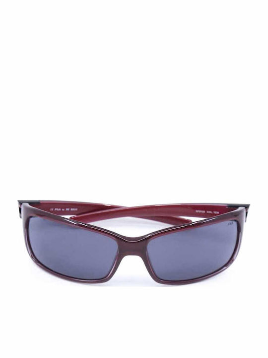 FILA Men's Sunglasses with Burgundy Plastic Frame and Black Lens 8709 7EM