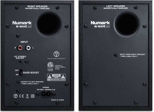 Numark N-Wave 360 Самоусилващи се тонколони Студио Монитор 2 Брой шофьори 60W (Двойка) Черен