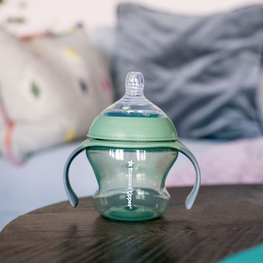 Tommee Tippee Transition Cup Εκπαιδευτικό Μπιμπερό Πλαστικό με Λαβές Πράσινο 4m+ 150ml