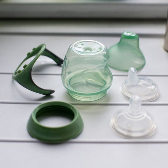 Tommee Tippee Transition Cup Εκπαιδευτικό Μπιμπερό Πλαστικό με Λαβές Πράσινο 4m+ 150ml