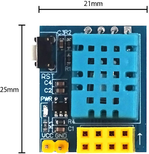 Sensor Temperature/Humidity ESP01S DHT-11 801.04.013 1pcs