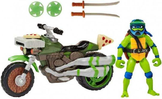 Action Figure Mutant Mayhemn Teenage Mutant Ninja Turtles Ninja Kick Cycle with Leonardo for 4+ years old Years