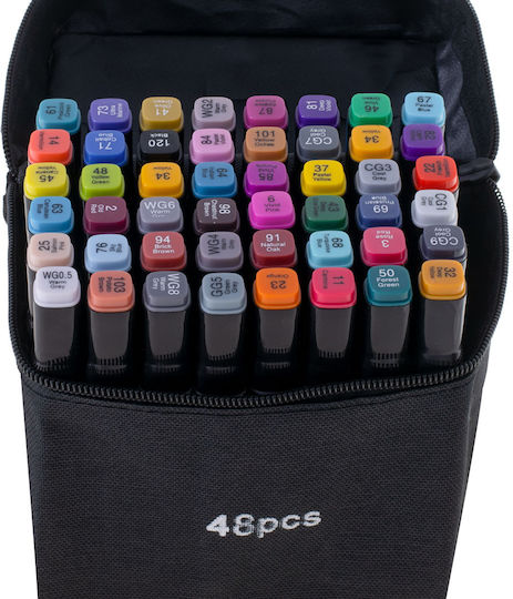 ikonka Design Markers 1mm Multicolour 48pcs