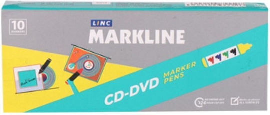 Linc Маркери за CD/DVD 5мм Зелен 10бр