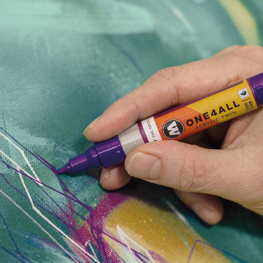 Molotow One4all Ακρυλικός Μαρκαδόρος Λευκός 4mm