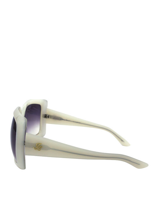 Johnny Loco Women's Sunglasses with White Plastic Frame and Black Gradient Lens S-1118 WANDA/P1W