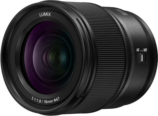Panasonic Full Frame Camera Lens Lumix S 18mm f/1.8 Wide Angle for Leica L Mount Black