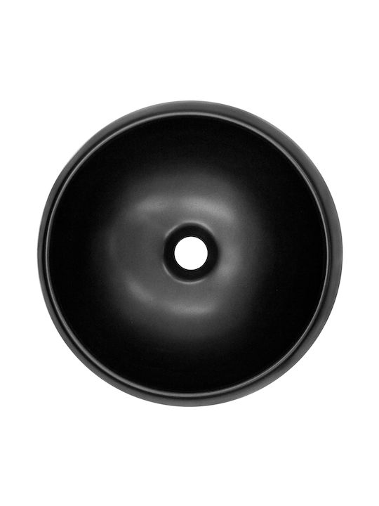 ML-Design Countertop Sink Ceramic 40x40x15.5cm Black