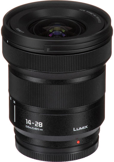 Panasonic Full Frame Φωτογραφικός Φακός Lumix 14-28mm f/4-5.6 Macro / Wide Angle Zoom για Leica L Mount Μαύρος