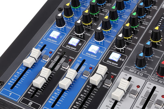 Power Dynamics PDM-S604 172.620 Consolă Analogică Mixer Audio și Console 6.0 Canale cu Putere Fantomă & 2 Intrări XLR & Bluetooth