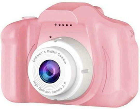 Children Mini Camera Compact Φωτογραφική Μηχανή 3MP με Οθόνη 2" Ροζ
