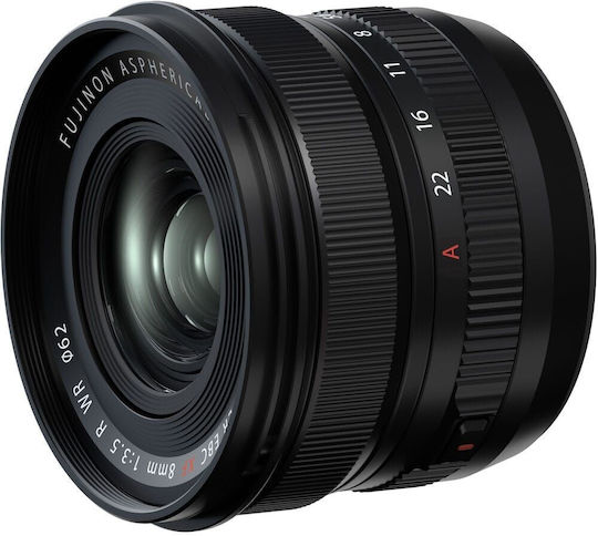 Fujifilm Crop Camera Lens XF 8mm f/3.5 R WR Fixed for Fujifilm X Mount Black