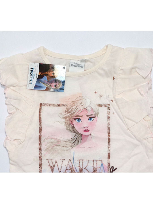 Disney Kids Blouse Short Sleeve Beige