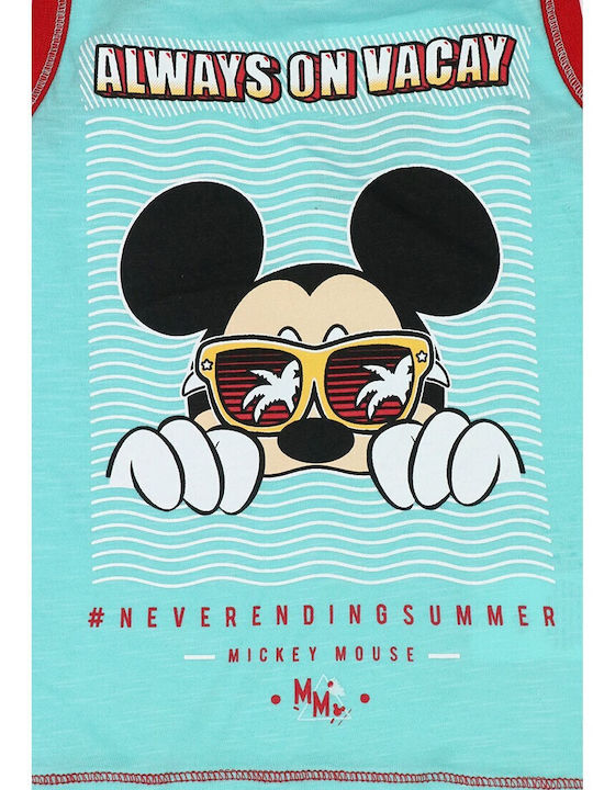 Kinderhemd Ärmellos Blau Mickey