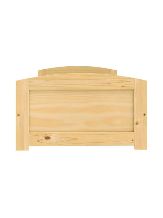 Irun Kids Bed Single with Storage Space Solid Pine Wood for Mattress 90x200cm