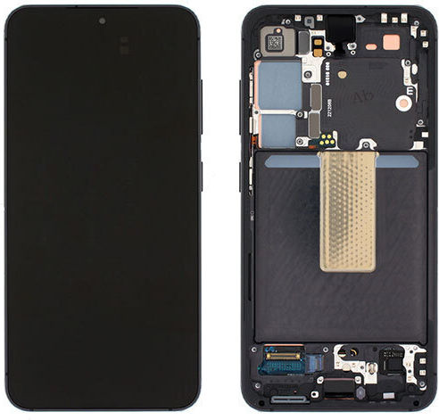 Samsung Οθόνη mit Touch-Mechanismus und Rahmen für Samsung S911B Galaxy S23 5G (Schwarz)